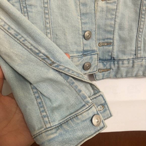 Divided H&M Distressed Blue Jean Denim Jacket - Picture 5 of 8